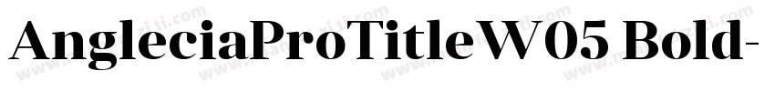 AngleciaProTitleW05 Bold字体转换